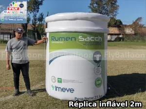 replica gigante inflável-promocional con probiótico rumen sacch imeve