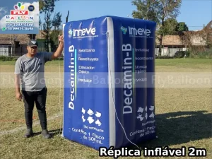 replica gigante inflável promocional decamin b imeve